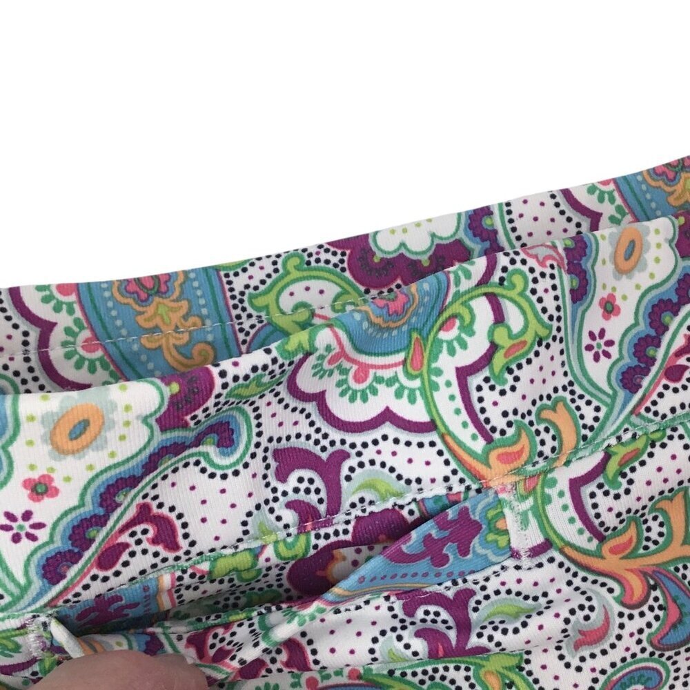 Peter Millar Skort E4 Wicking 50+ UPF Paisley Size Small Pockets Golf Pickleball - Picture 6 of 7